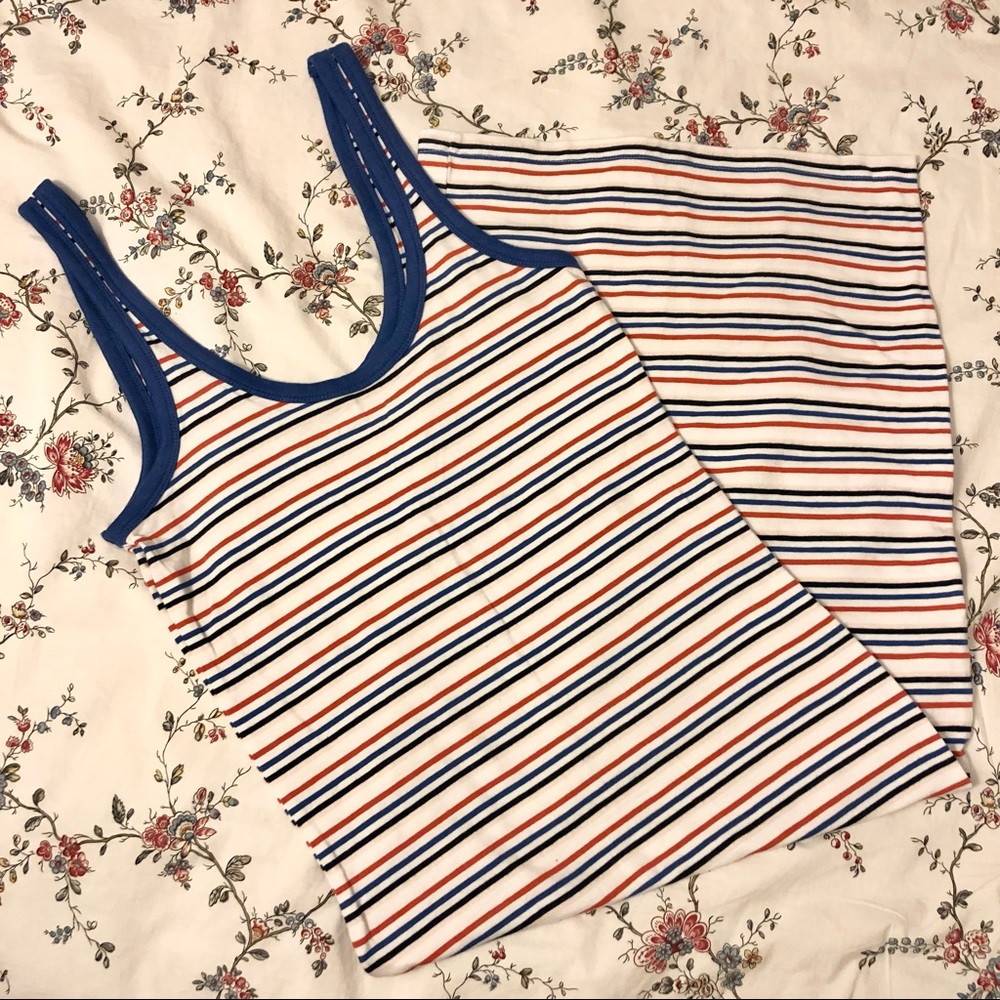 Zara striped tank midi dress